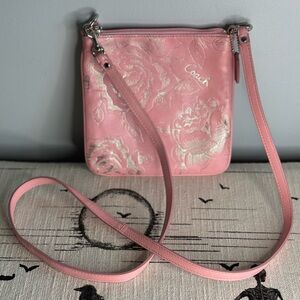 Coach Pink Floral Crossbody Bag